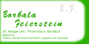 borbala feierstein business card